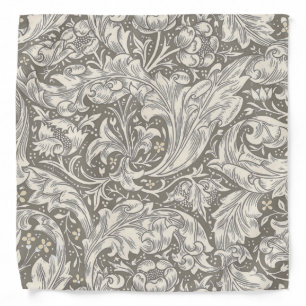 William Morris Bachelor's Button antique damask Bandana