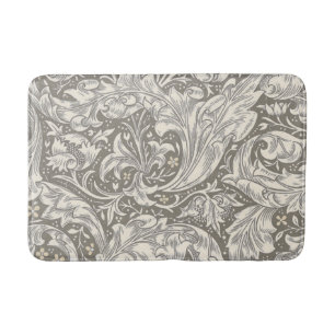 William Morris Bachelor's Button antique damask Bath Mat
