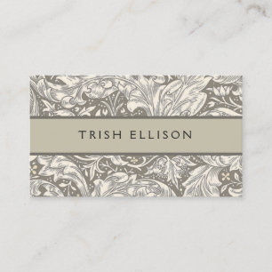 William Morris Bachelor's Button antique damask Business Card