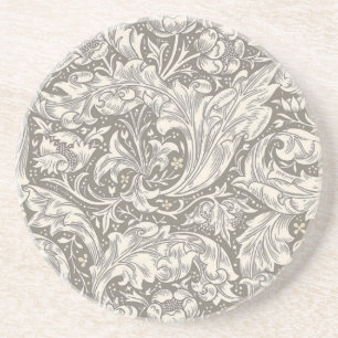 William Morris Bachelor's Button antique damask Coaster