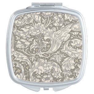 William Morris Bachelor's Button antique damask Compact Mirror