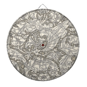 William Morris Bachelor's Button antique damask Dart Board