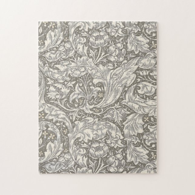 William Morris Bachelor's Button antique damask Jigsaw Puzzle (Vertical)