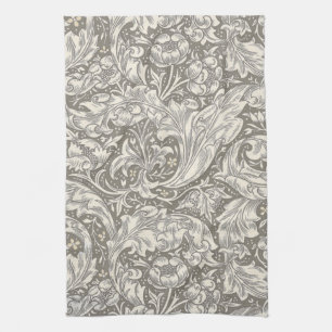 William Morris Bachelor's Button antique damask Kitchen Towel