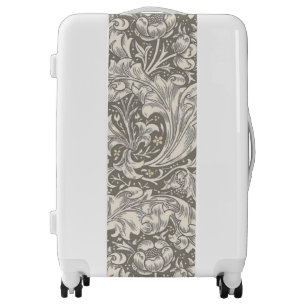 William Morris Bachelor's Button antique damask Luggage
