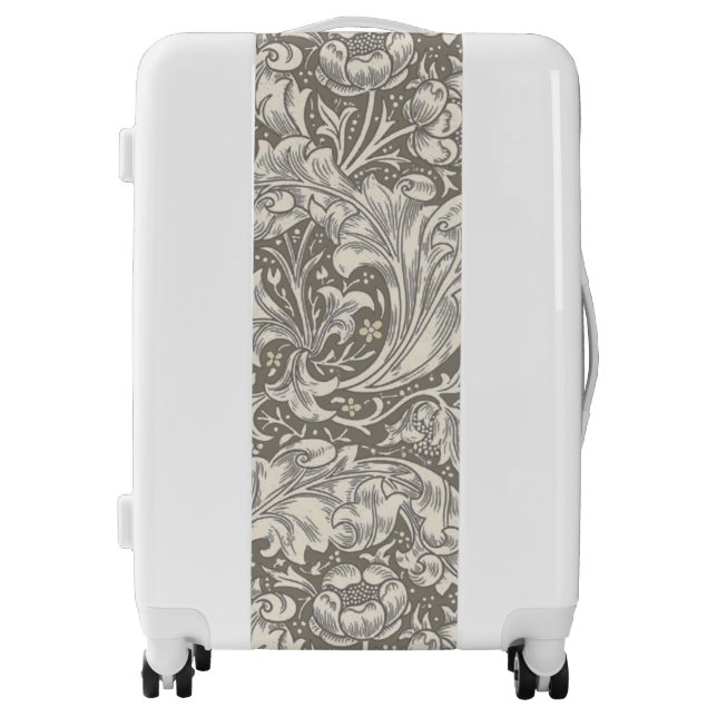 William Morris Bachelor's Button antique damask Luggage (Front)