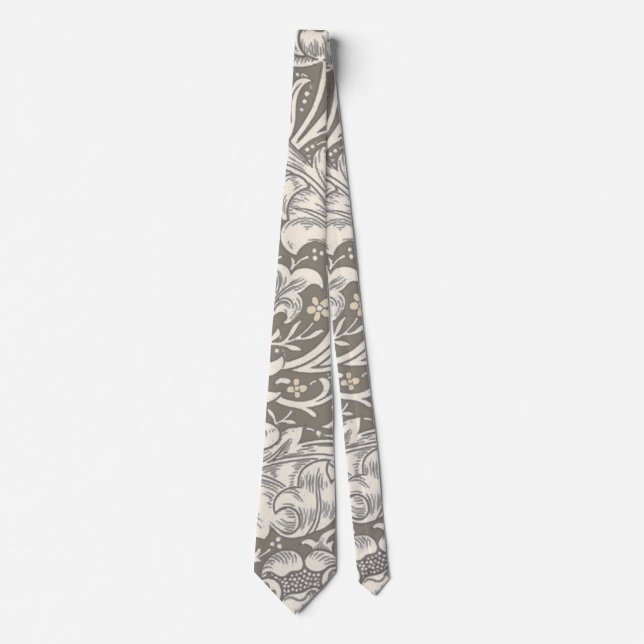 William Morris Bachelor's Button antique damask Neck Tie (Front)