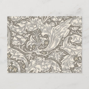 William Morris Bachelor's Button antique damask Postcard