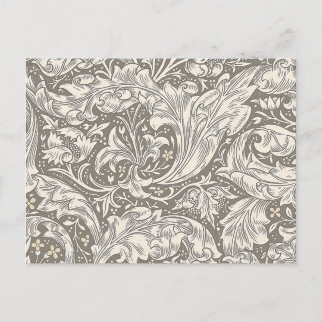 William Morris Bachelor's Button antique damask Postcard (Front)