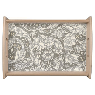 William Morris Bachelor's Button antique damask Serving Tray
