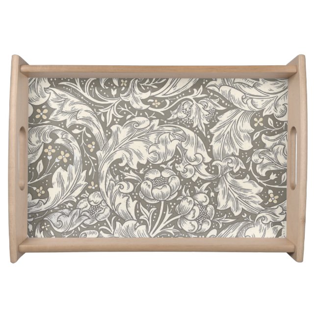 William Morris Bachelor's Button antique damask Serving Tray (Front)