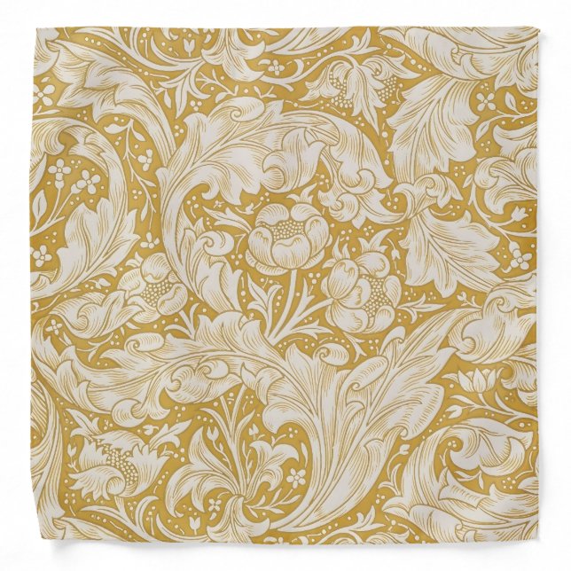 William Morris Bachelor's Button Flower Classic Bandana (Front)