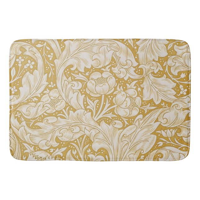 William Morris Bachelor's Button Flower Classic Bath Mat (Front)