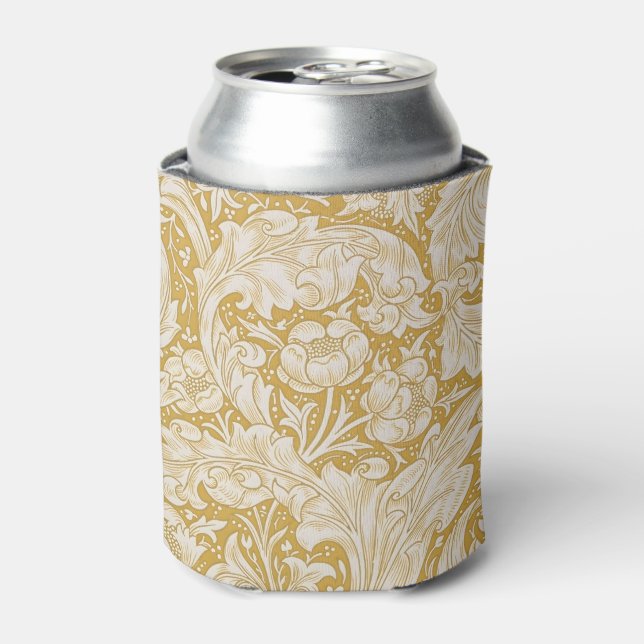 William Morris Bachelor's Button Flower Classic Can Cooler (Can Front)