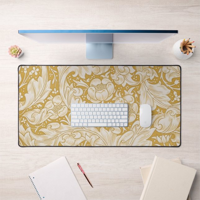 William Morris Bachelor's Button Flower Classic Desk Mat (Office 1)