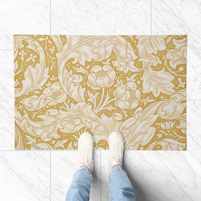 William Morris Bachelor's Button Flower Classic Doormat (Indoor)