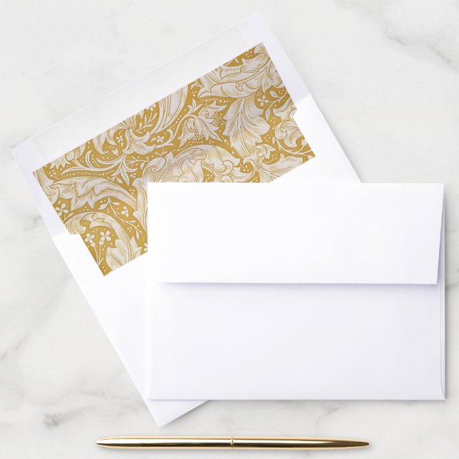 William Morris Bachelor's Button Flower Classic Envelope Liner (Desk)
