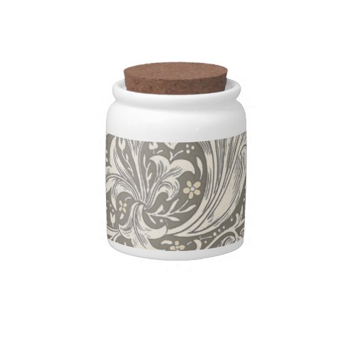 William Morris Bachelors Button Flower Floral Bot Candy Jar