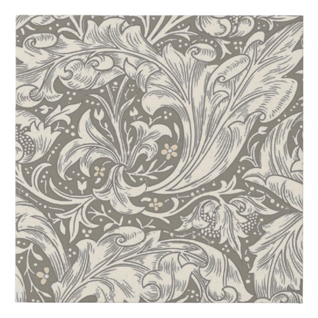 William Morris Bachelor's Button Flower Floral Bot Faux Canvas Print (Front)