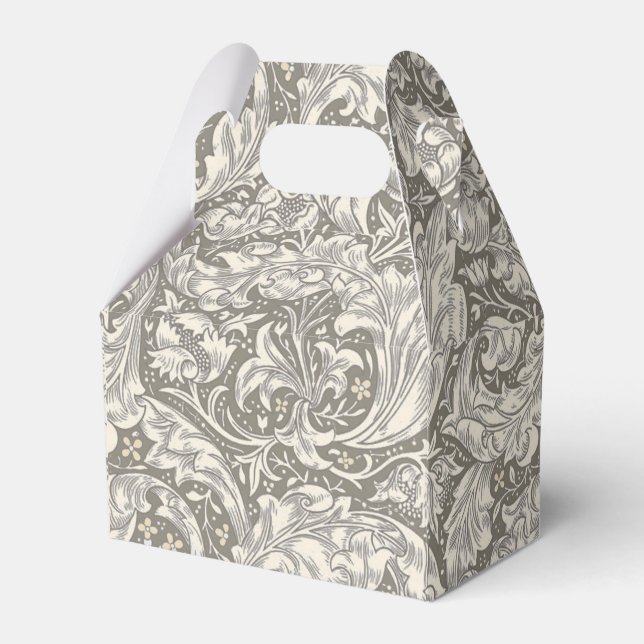 William Morris Bachelor's Button Flower Floral Bot Favor Boxes (Front Side)