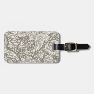 William Morris Bachelor's Button Flower Floral Bot Luggage Tag