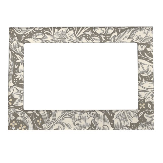 William Morris Bachelor's Button Flower Floral Bot Magnetic Frame (Front)