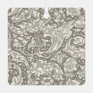 William Morris Bachelor's Button Flower Floral Bot Metal Ornament