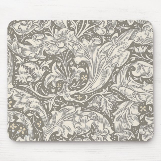 William Morris Bachelor's Button Flower Floral Bot Mouse Pad (Front)
