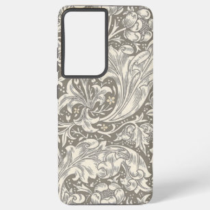 William Morris Bachelor's Button Flower Floral Bot Samsung Galaxy S21 Ultra Case