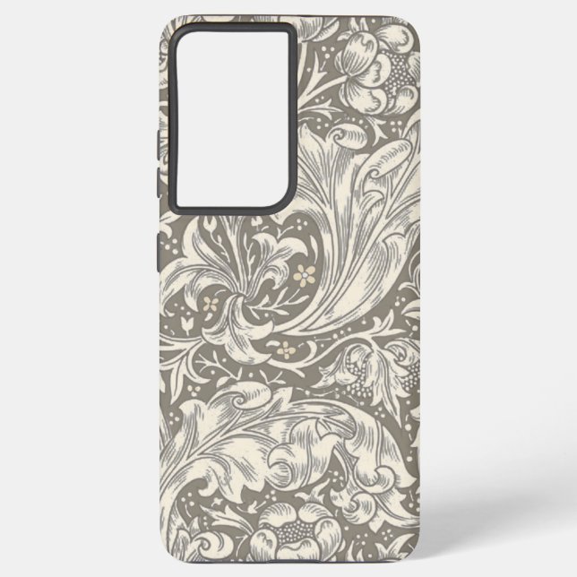 William Morris Bachelor's Button Flower Floral Bot Samsung Galaxy Case (Back)