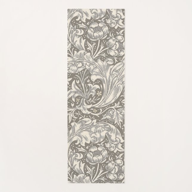 William Morris Bachelor's Button Flower Floral Bot Yoga Mat (Front)