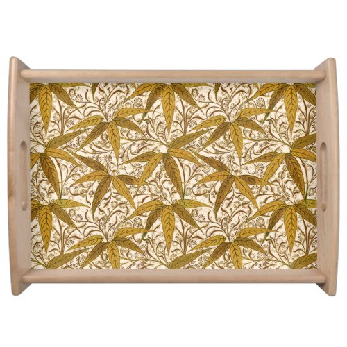 William Morris Bamboo Print Gold and Cream Serving Tray