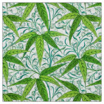 William Morris Bamboo Print, Green and White Fabric