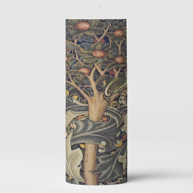 William Morris beautiful art nouveau work Pillar Candle (Front)