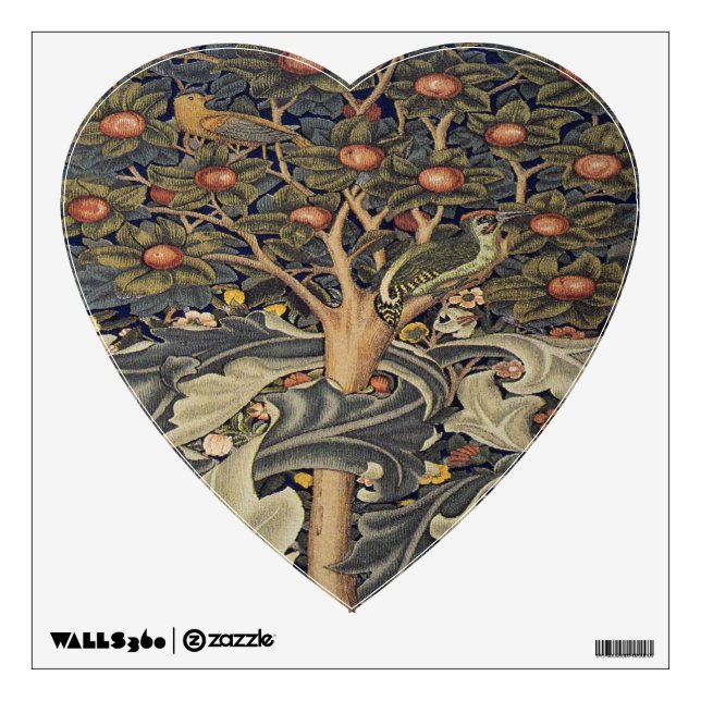 William Morris beautiful art nouveau work Wall Decal (Front)