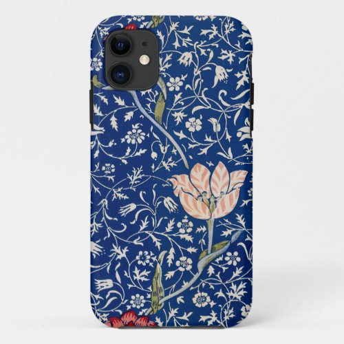 William Morris Beautiful Floral Pattern Blue  iPhone 11 Case