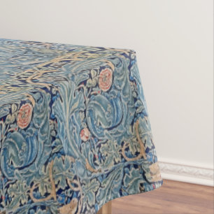 William Morris Beautiful Floral Pattern Blue Pink  Tablecloth