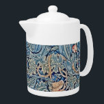 William Morris Beautiful Floral Pattern Blue Pink  Teapot<br><div class="desc">William Morris Beautiful Floral Pattern Blue Pink Teapot - This product boasts an elegant floral pattern created in 1879 by 19th century textile  designer and manufacturer William Morris who lived from 1834 - 1896.</div>