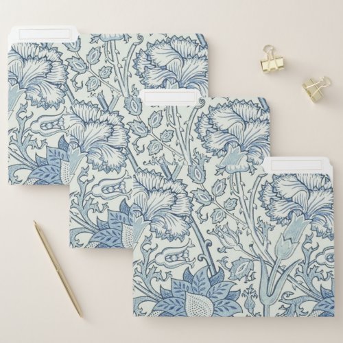 William Morris Beautiful floral pattern bluerose File Folder