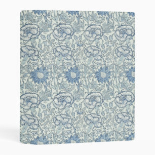 William Morris Beautiful floral pattern, blue,rose Mini Binder