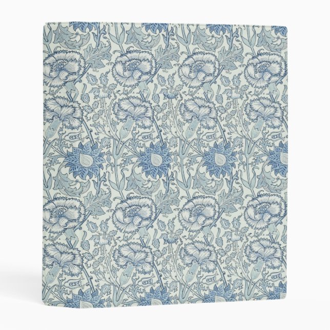 William Morris Beautiful floral pattern, blue,rose Mini Binder (Front/Spine)