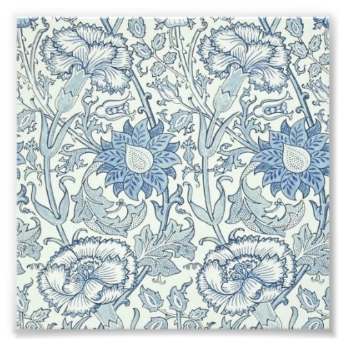 William Morris Beautiful floral pattern bluerose Photo Print