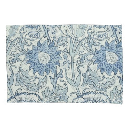 William Morris Beautiful floral pattern bluerose Pillow Case