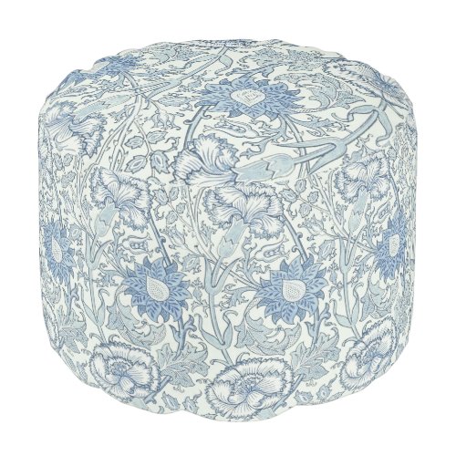 William Morris Beautiful floral pattern bluerose Pouf