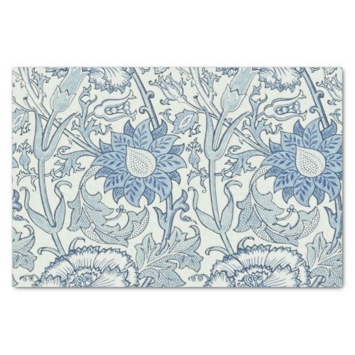 William Morris Beautiful floral pattern bluerose Tissue Paper