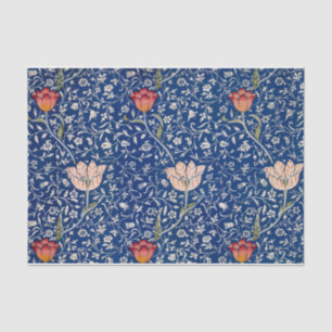 William Morris Beautiful Floral Pattern Blue Tissue Paper