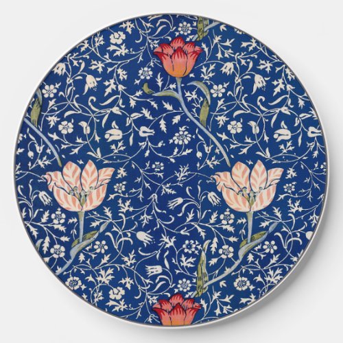 William Morris Beautiful Floral Pattern Blue Wireless Charger