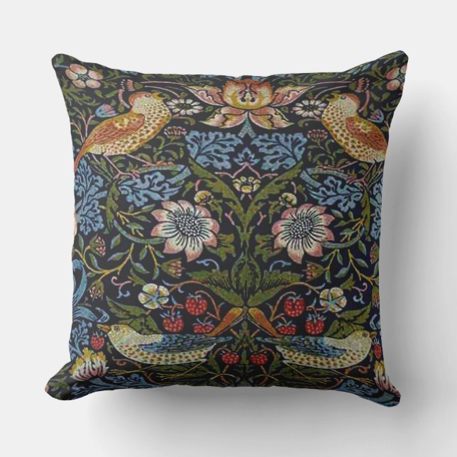 William Morris beautiful pattern, art nouveau, vin Outdoor Pillow (Front)