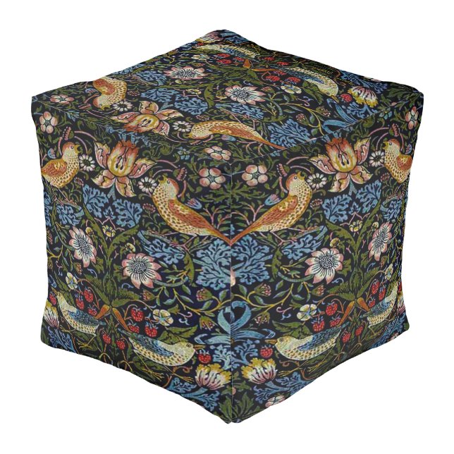 William Morris beautiful pattern, art nouveau, vin Pouf (Angled Back)