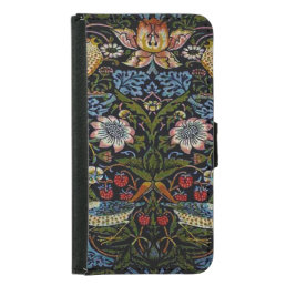 William Morris beautiful pattern, art nouveau, vin Samsung Galaxy S5 Wallet Case